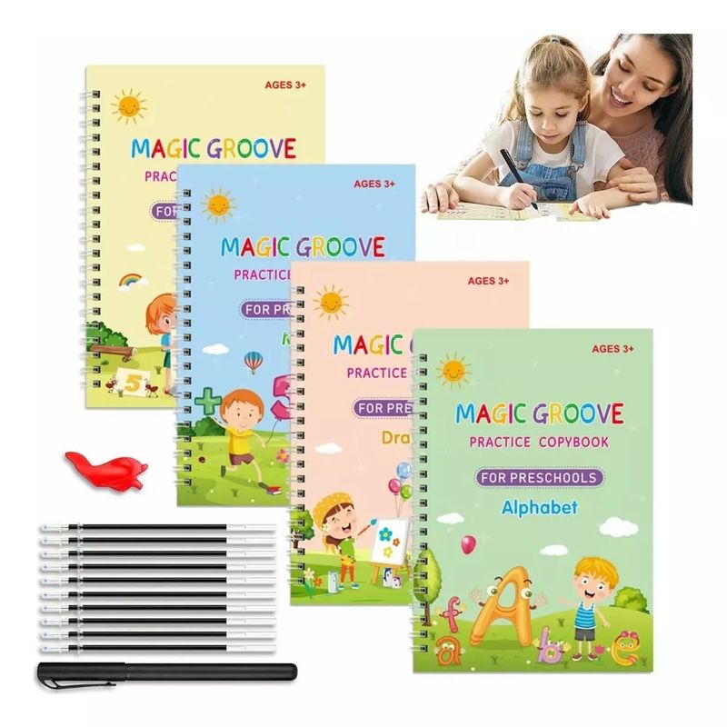GENERICO - Libro Caligrafia Magico - Juego De Cuaderno Reutilizable