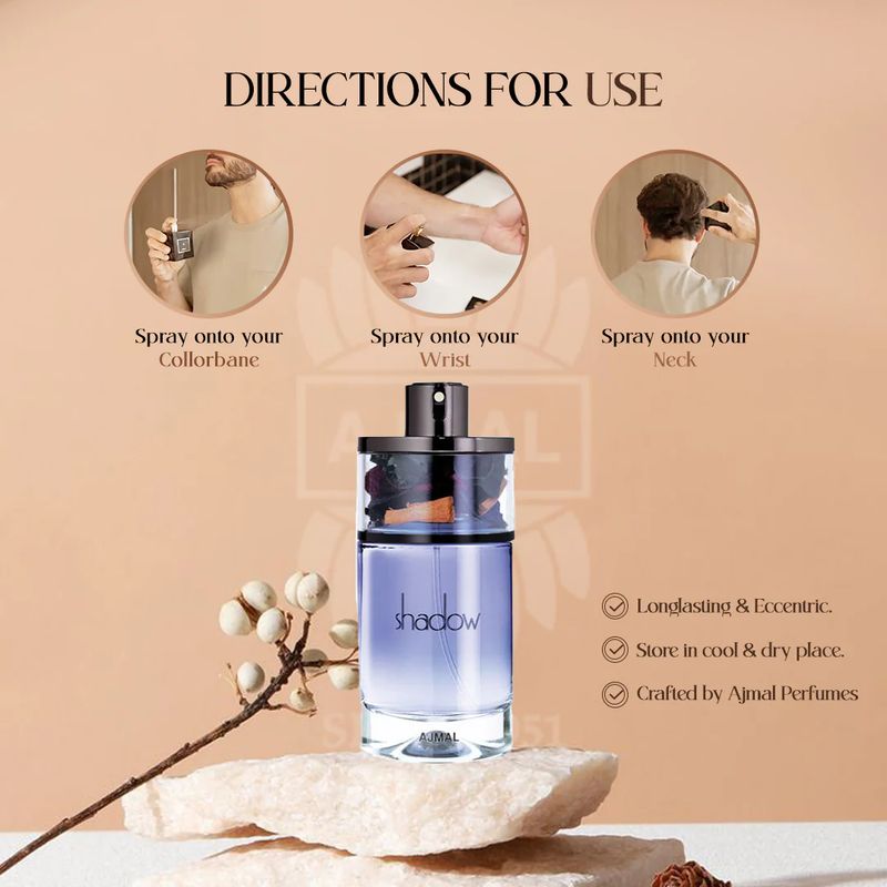 AJMAL - Perfume Ajmal Shadow Him Edp 75 Ml  Hombre Original