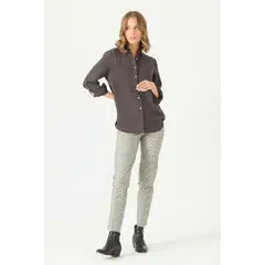 PRIVILEGE - Leggings cafe cuadros 2096 - Café
