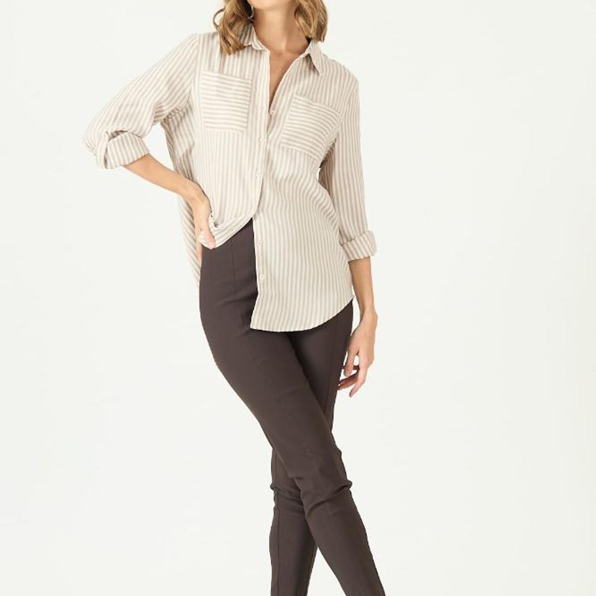 PRIVILEGE - Leggings cafe moro 2238