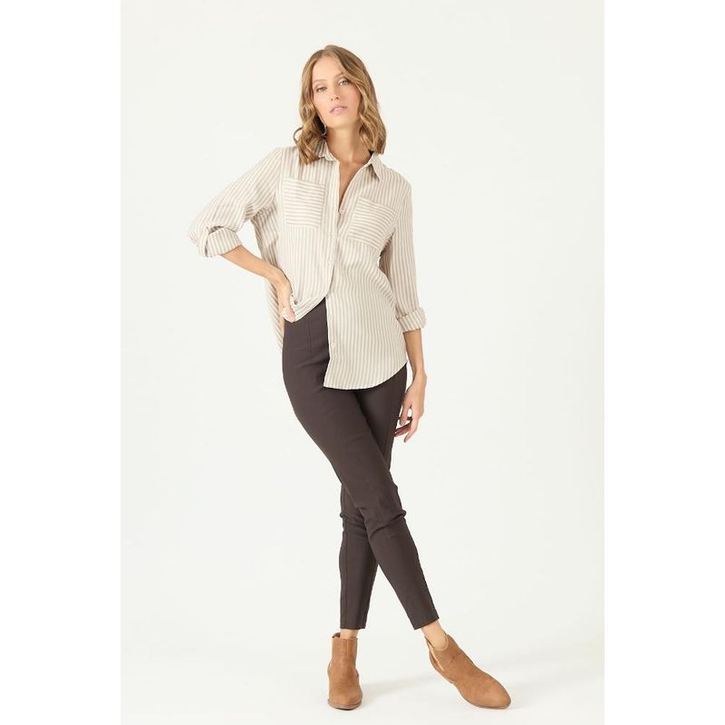 PRIVILEGE - Leggings cafe moro PRIVILEGE 2238 - Café Oscuro