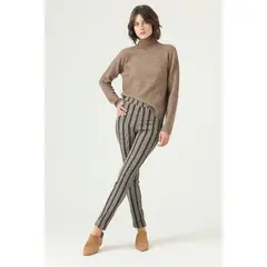 PRIVILEGE - Leggings cafe moro estampada 2612 - Café Oscuro