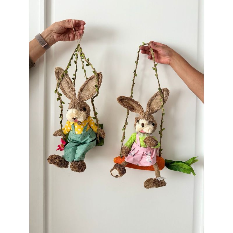 MI DECO HOME CADA DETALLE IMPORTA - CONEJO DE PASCUA EN COLUMPIO HEMBRA