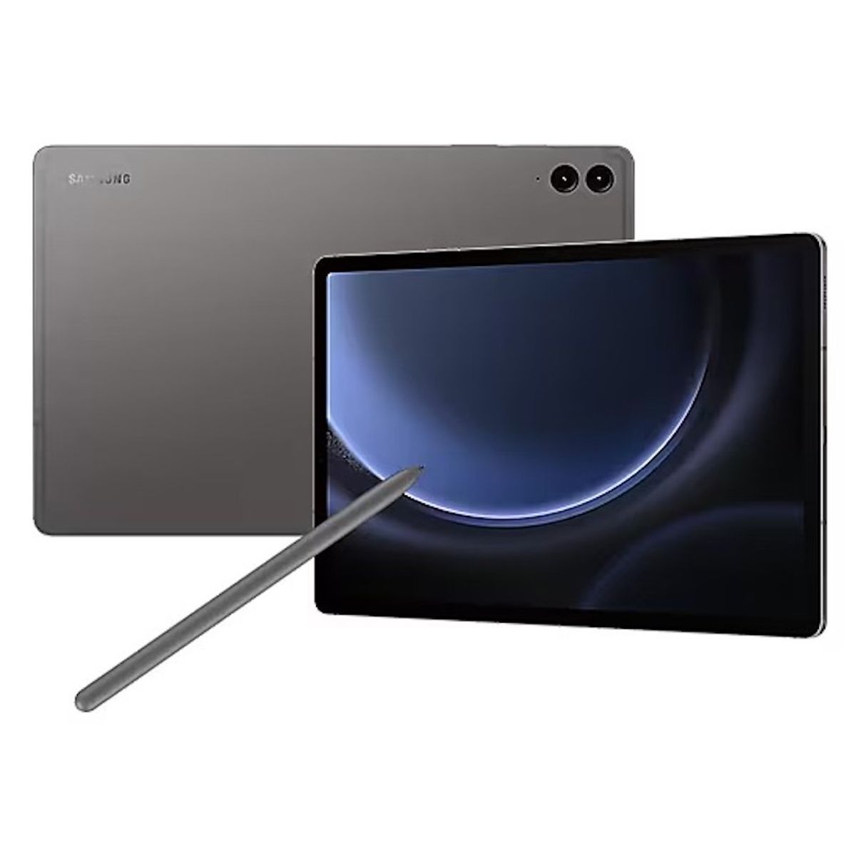 SAMSUNG - Galaxy Tab S9 FE Plus 128 GB+ Book Cover Gray