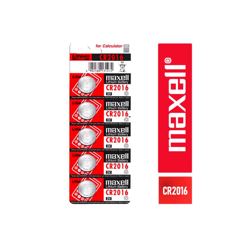 MAXELL - Pilas De Litio  Manganese Cr2016 Botón 3v