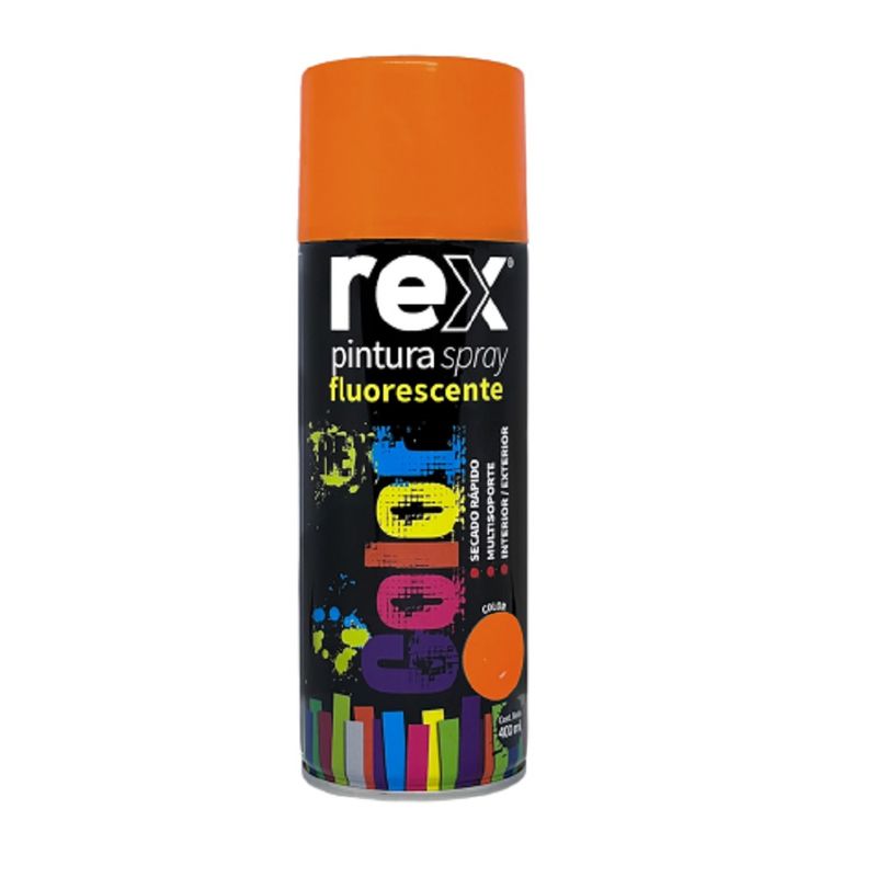 GENERICO - PINTURA EN SPRAY FLUORECENTE NARANJO REX 400ML