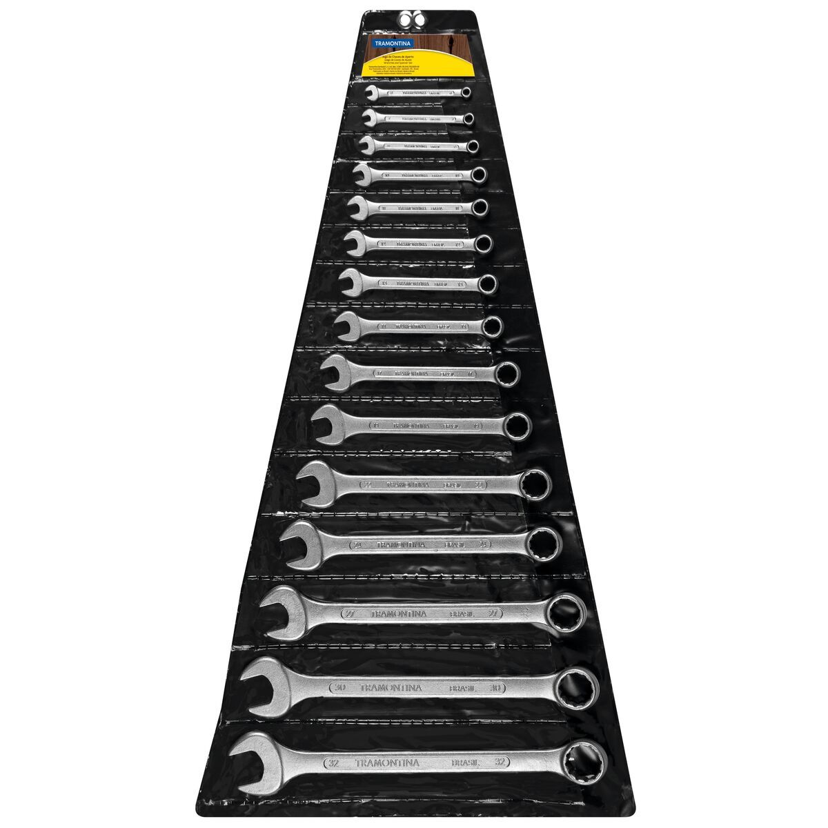 TRAMONTINA - Juego de llaves combinadas 15 piezas