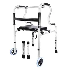 GENERICO - Burrito Andador Ortopedico Caminar Plegable 2 Ruedas Asiento