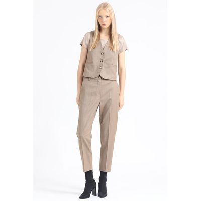 Imagen 2 del producto Chaleco Sastre Espiga Listado, Cafe, Made Italy