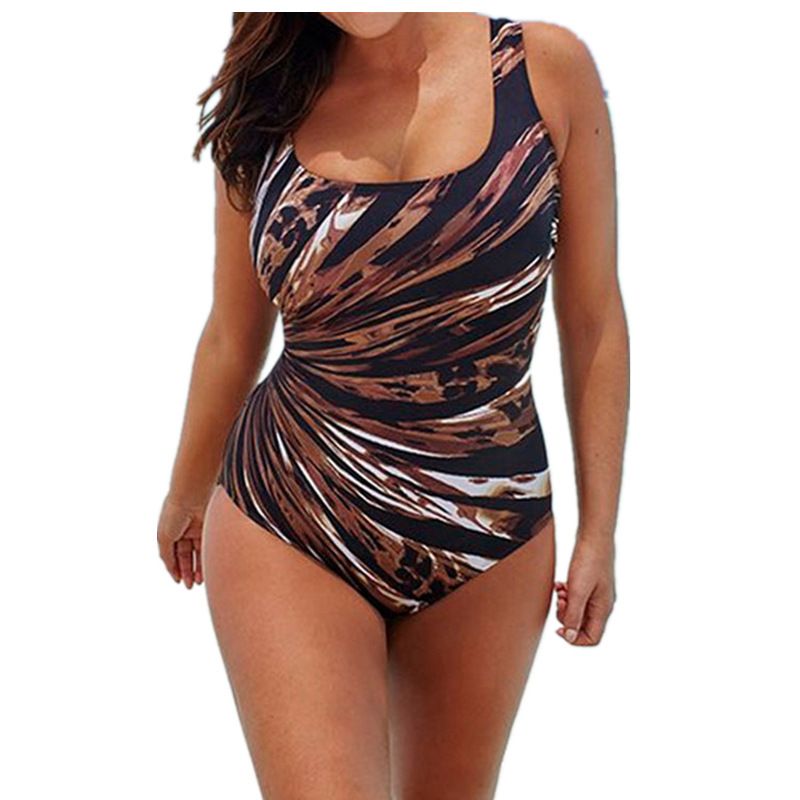 TIOZONEY - Talla grande Tamaño de una pieza Traje de baño para mujer Traje