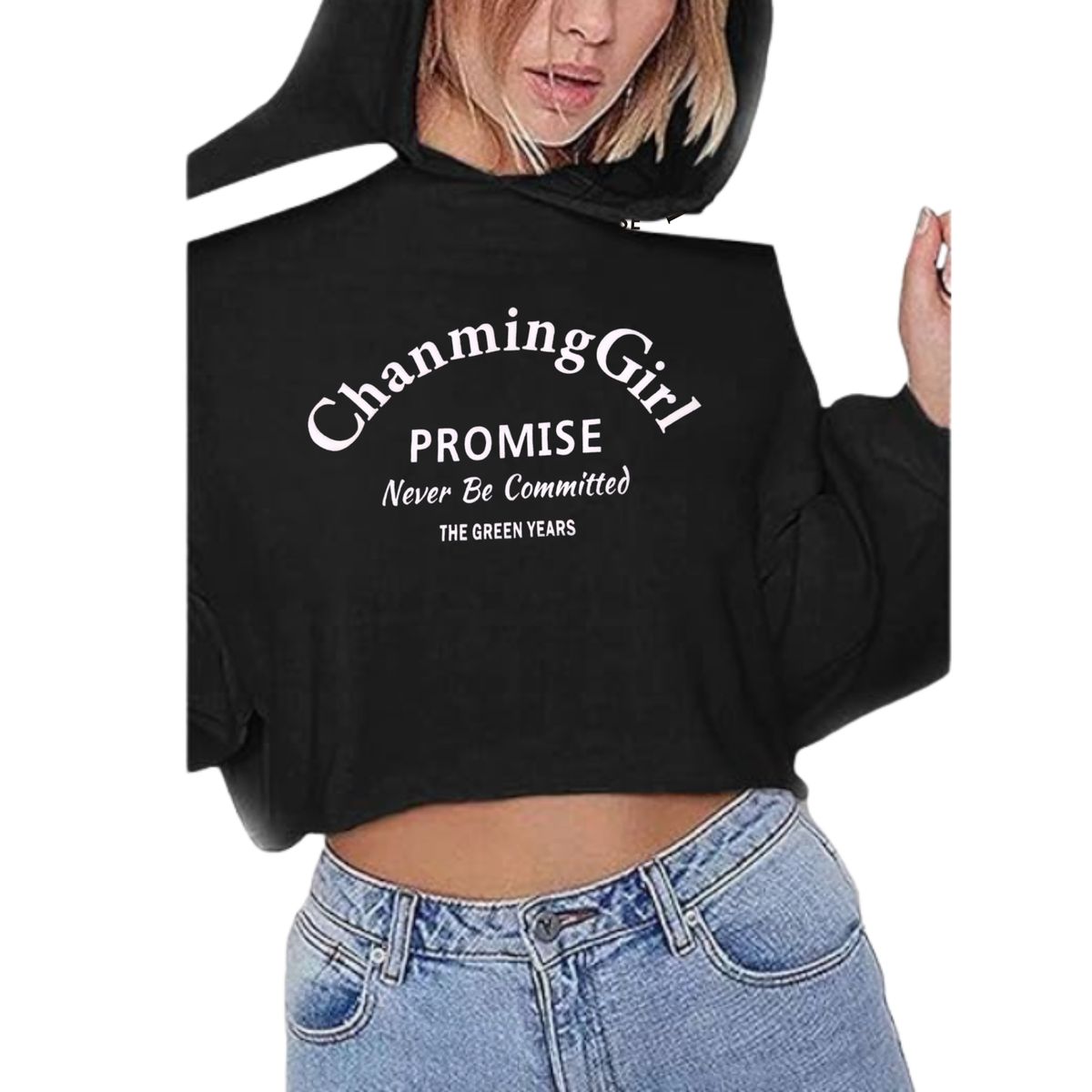 LIKE SHOP - Polerón Deportivo Mujer Corto Gorro Verano Colores 0242