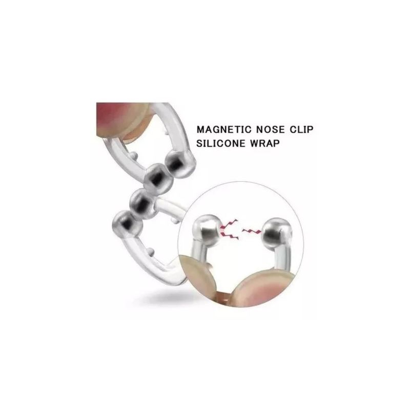 LIKE SHOP - Pack 2 Clip Nasal Anti Ronquidos Silicona Magnético. Estuche