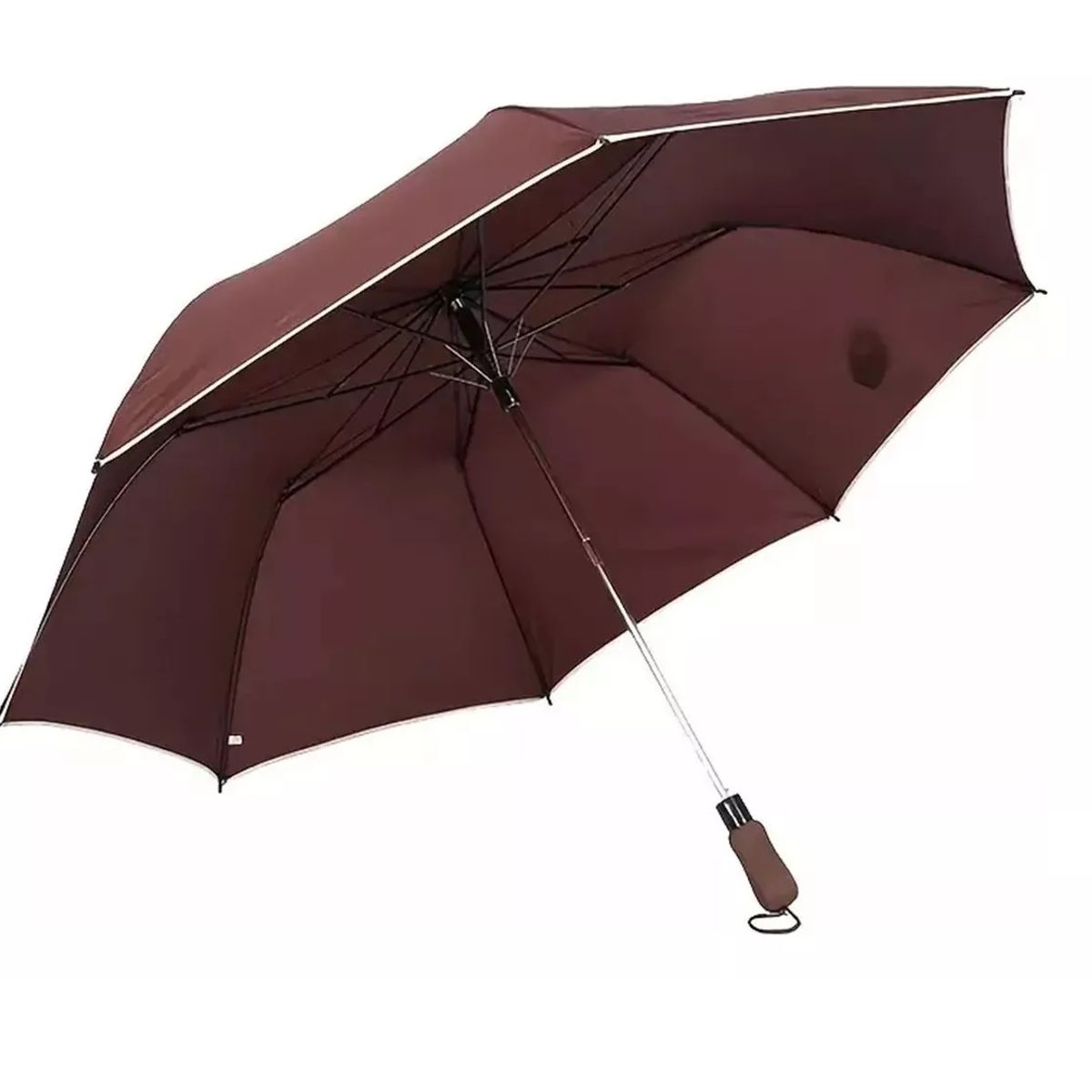 GENERICO - Paraguas Sombrilla Portatil Retractil 120cm + Funda Marron