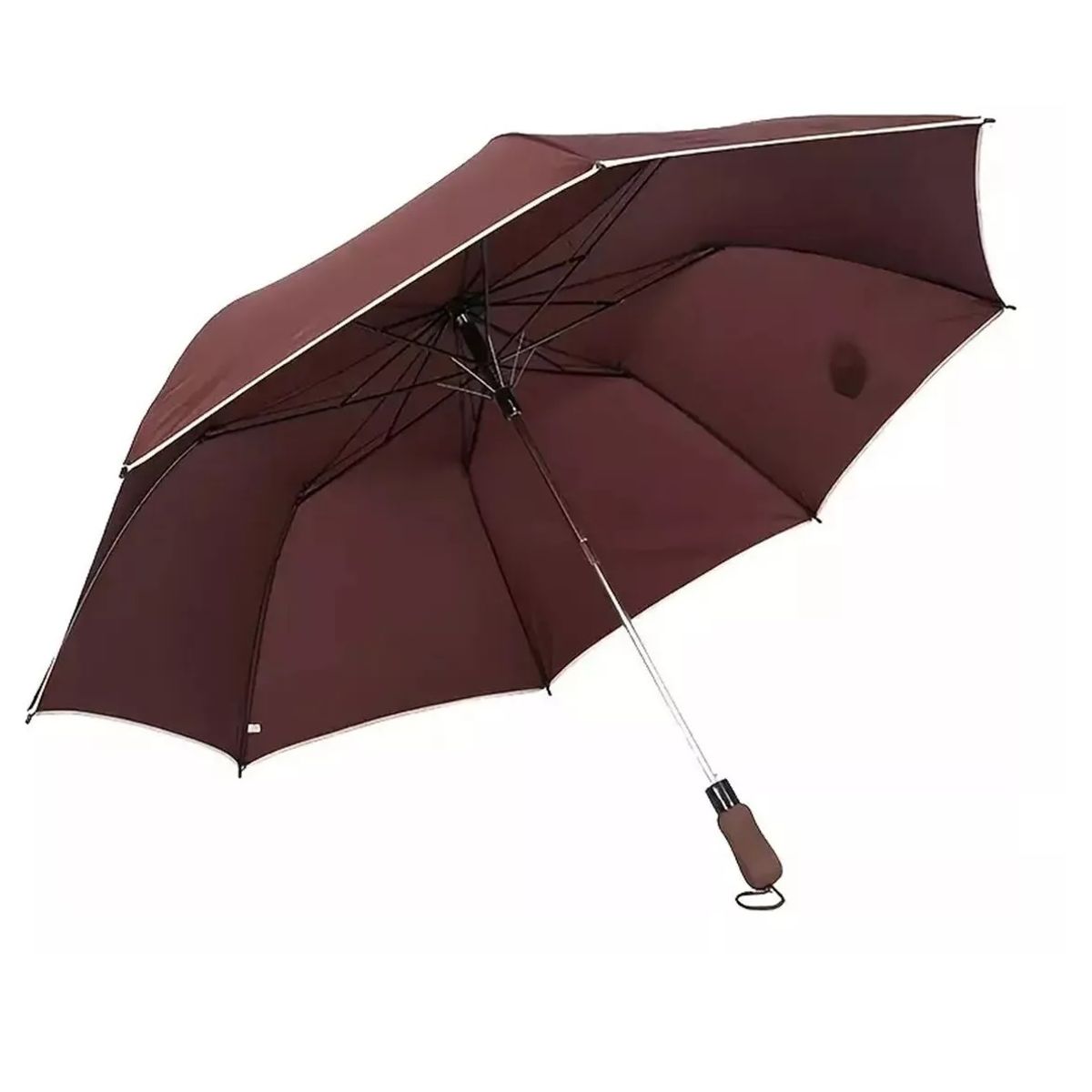 GENERICO - Paraguas Sombrilla Portatil Retractil 120cm + Funda Marron