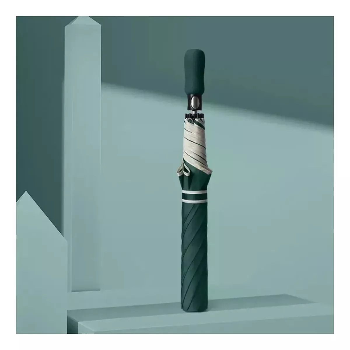 GENERICO - Paraguas Sombrilla Portatil Retractil 120cm + Funda Verde