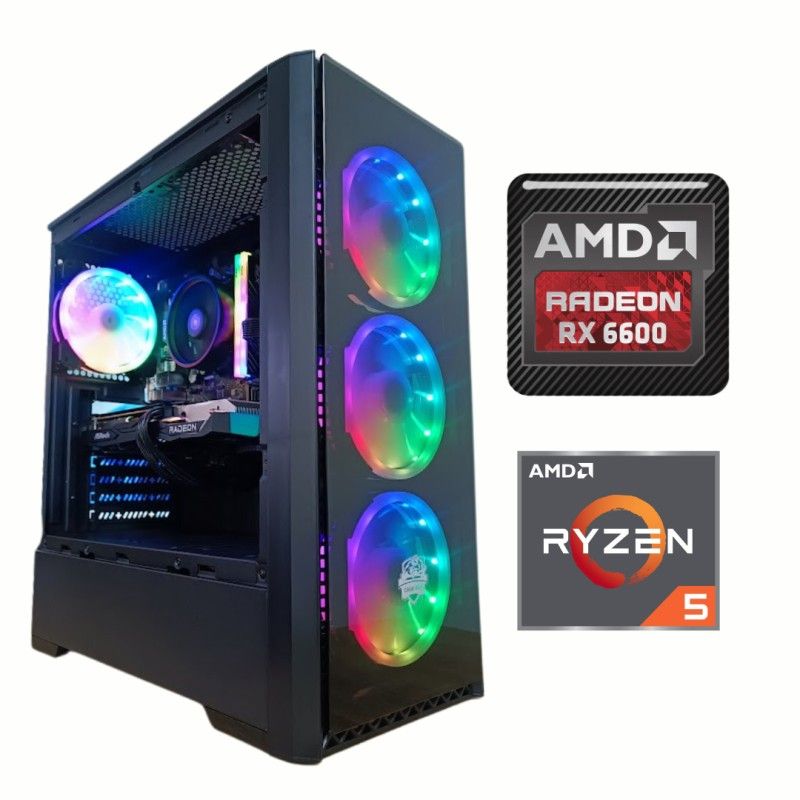 AMD CORP - PC Gamer AMD Ryzen 5 5500 - RX 6600 - 16GB RAM - 500GB SSD - Win11
