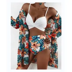 TIOZONEY - Conjunto bikini mujer con Tunica