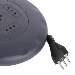 HALUX - Alargador Retráctil 4 Tomas 5 M + 2 Usb Negro
