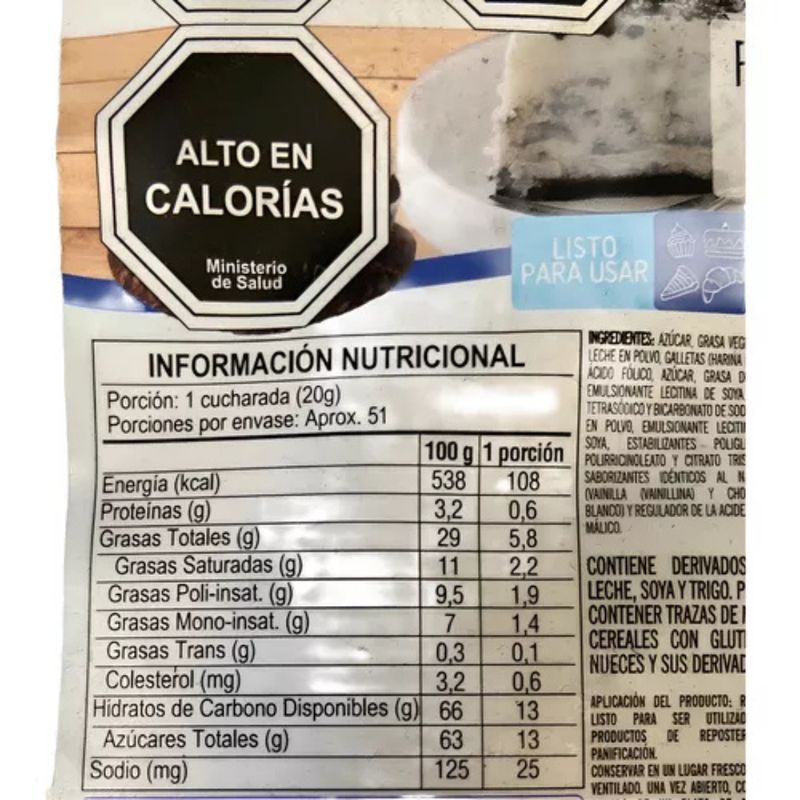 GENERICO - Relleno Para Torta Cookies & Cream Bom Principio 1,01 Kg