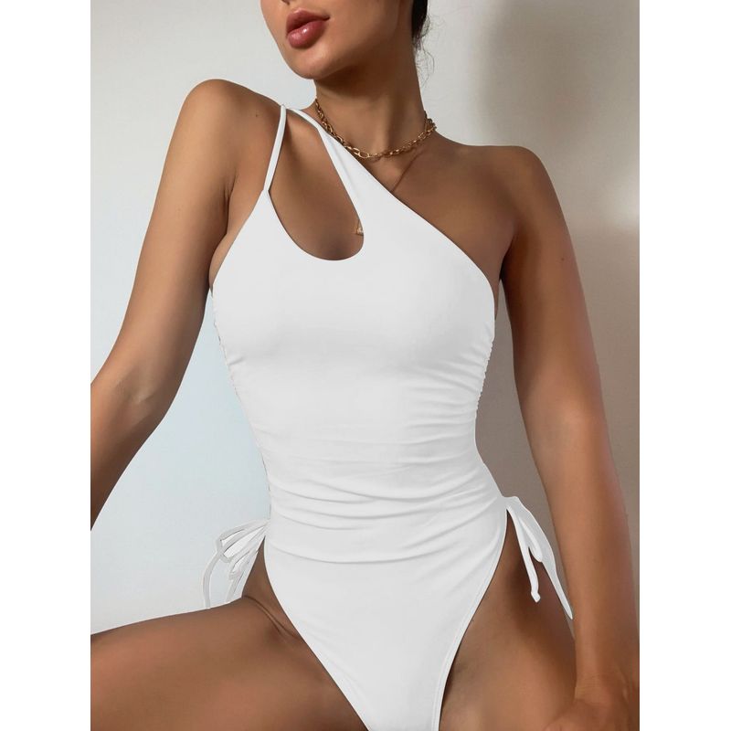 TIOZONEY - Traje de Baño Mujer Blanco