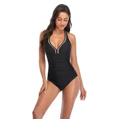 TIOZONEY - Traje de Baño Mujer Negro