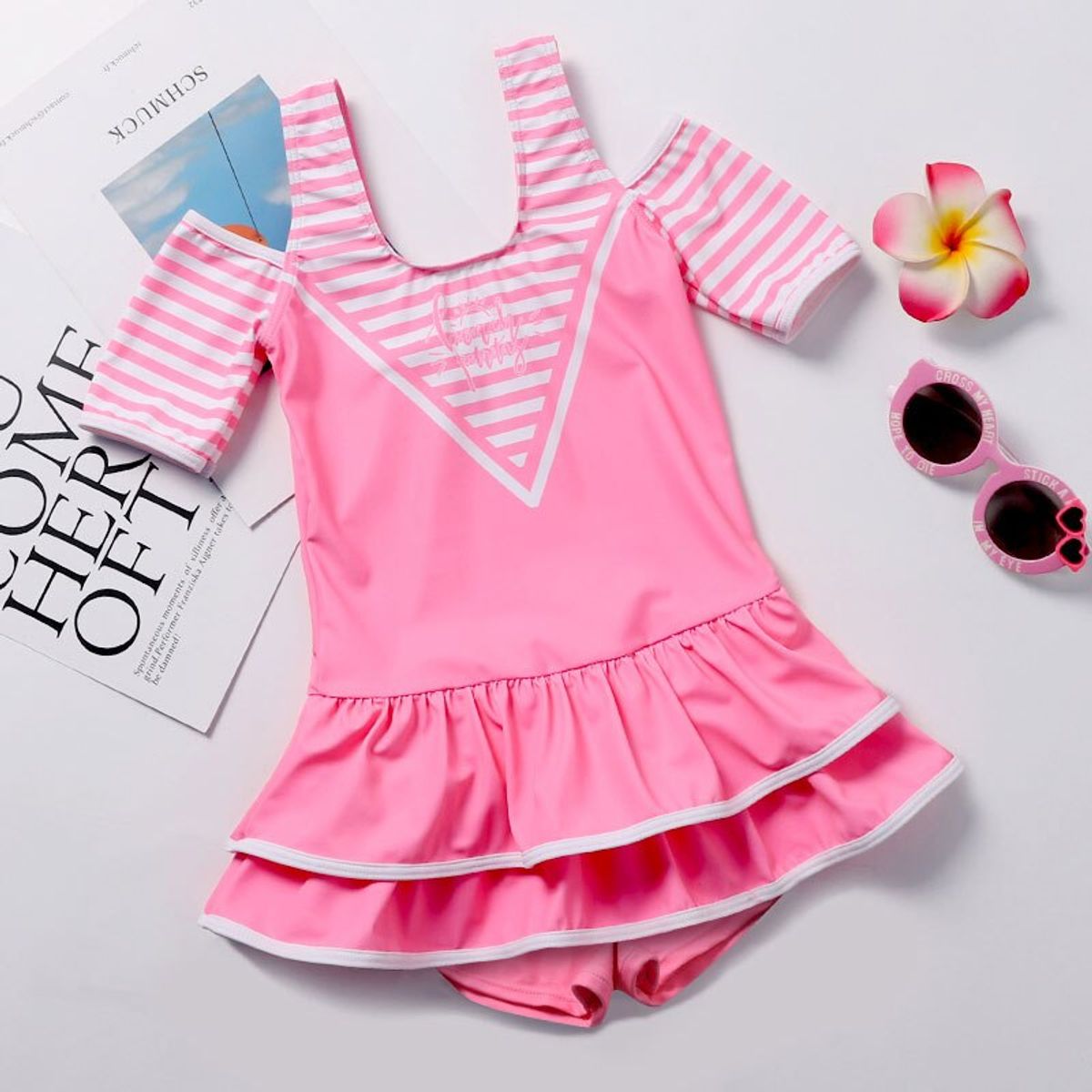 TIOZONEY - Traje de baño una pieza para niña