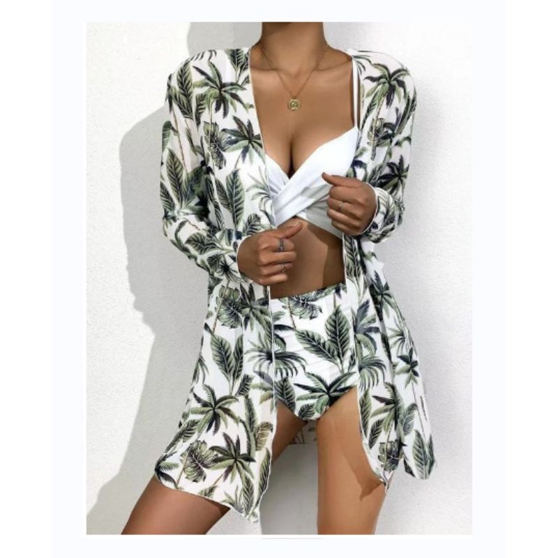 TIOZONEY - Conjunto bikini mujer con Tunica