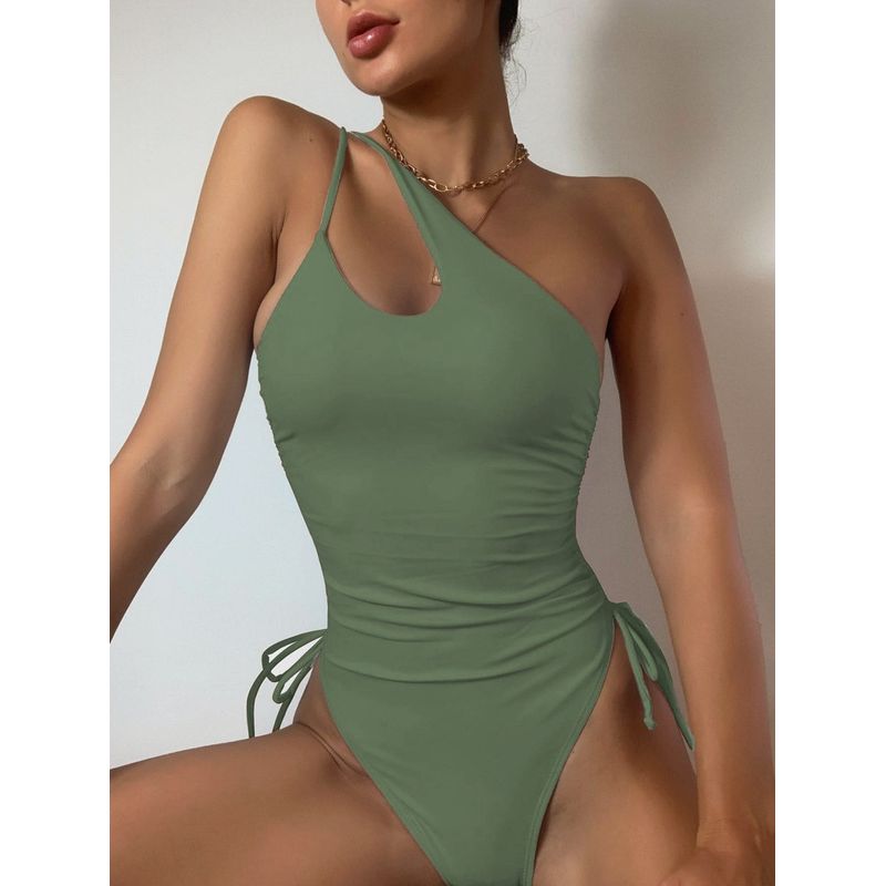 TIOZONEY - Traje de Baño Mujer Verde_.