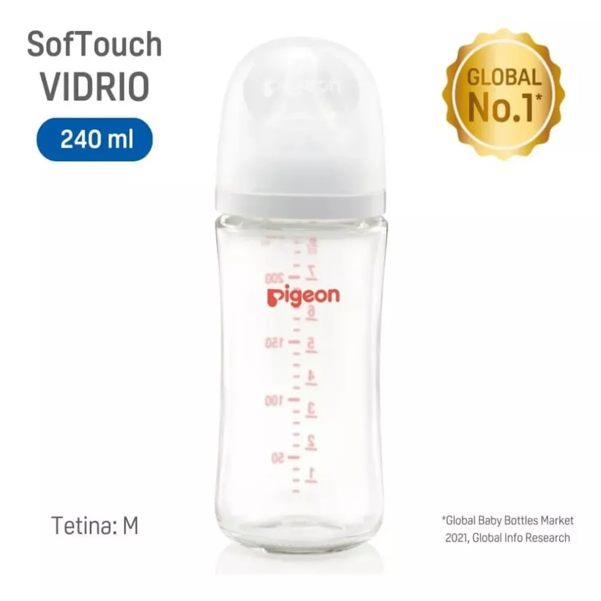 PIGEON - Mamadera Softouch Pigeon Vidrio 240ml