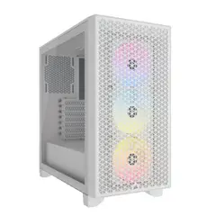 CORSAIR - Gabinete - 3000D RGB Airflow - SFuente - ATX - White