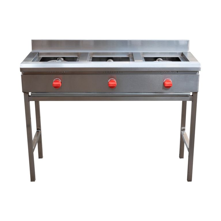 VENTUS ANAFE 3 QUEMADORES INOX GLP