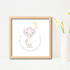 LAFANTINA - CUADRO BAUTIZO ORACIÓN ANGEL DE LA GUARDA BLANCO