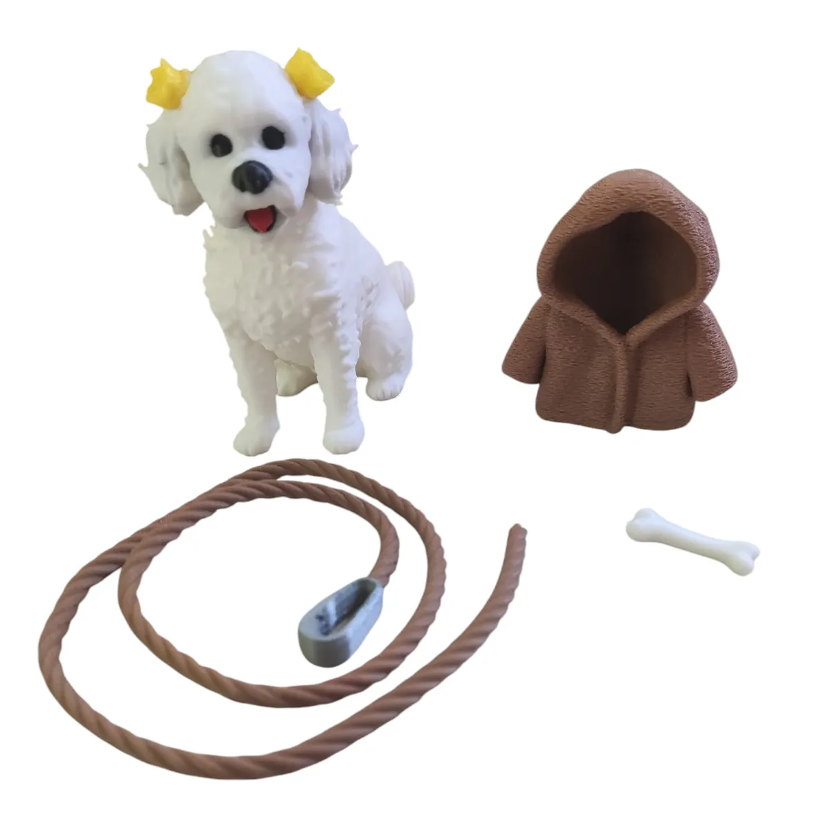 GENERICO - Figura Perro Poodle decoracion incluye accesorios