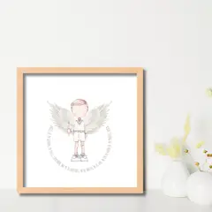 LAFANTINA - CUADRO BAUTIZO ORACIÓN ANGEL DE LA GUARDA BLANCO
