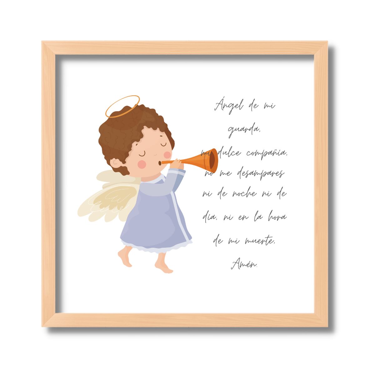 LAFANTINA - CUADRO RELIGIOSO ORACIÓN ANGEL DE LA GUARDA COLOR