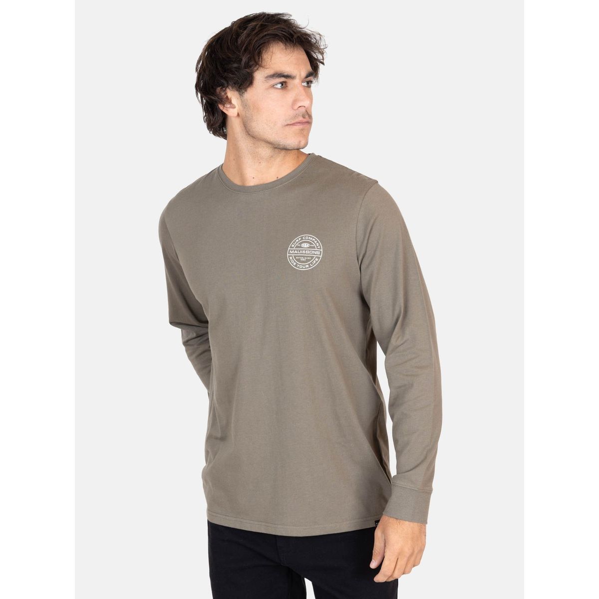 MAUI AND SONS - Polera ML Mystic Verde Hombre Maui And Sons