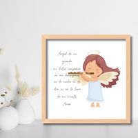 CUADRO RELIGIOSO ORACIÓN ANGEL DE LA GUARDA COLOR