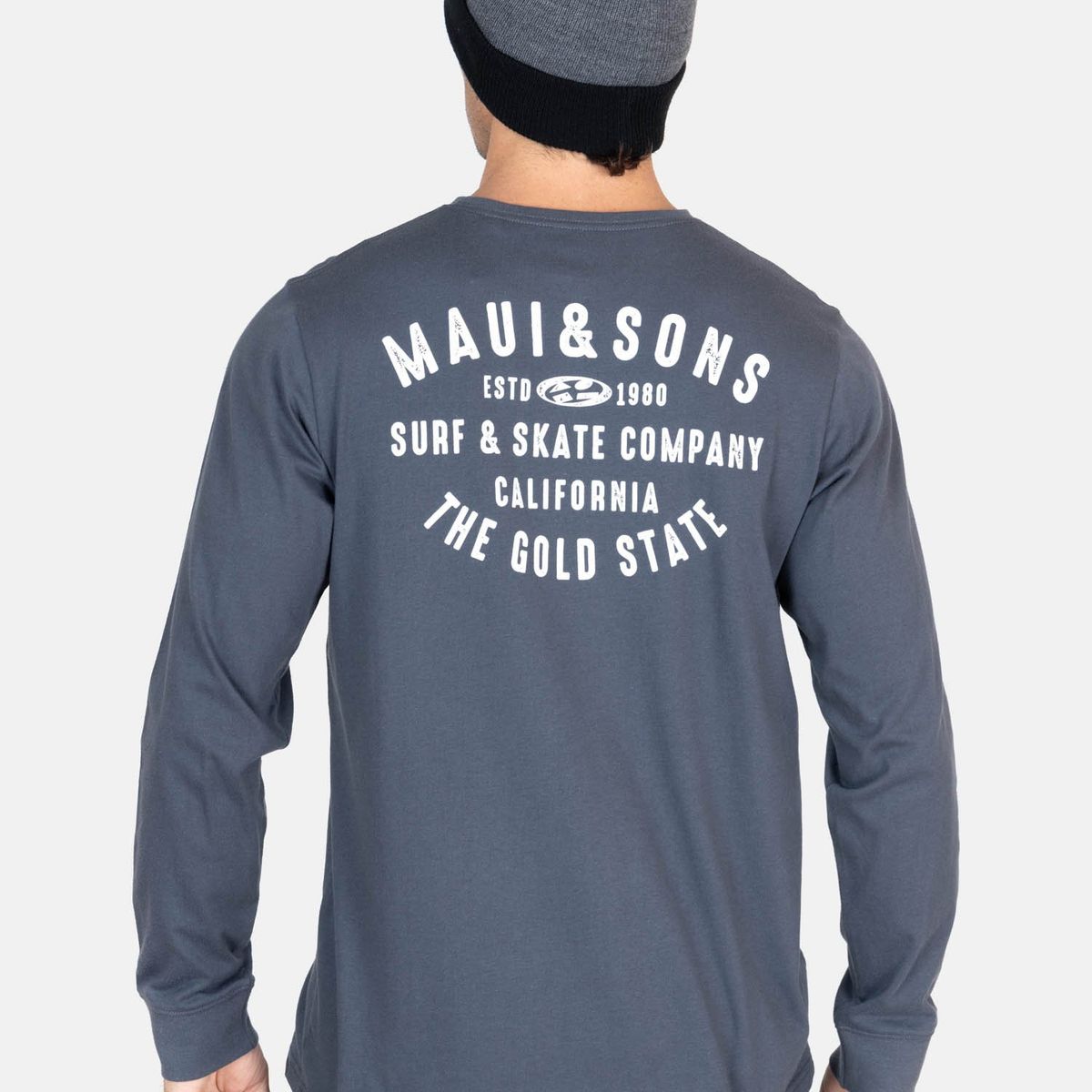 MAUI AND SONS - Polera ML Golden Gris Hombre Maui And Sons - Gris