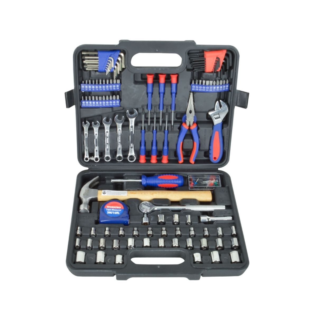 WORKPRO - JUEGO DE HERRAMIENTAS COMBINADAS 165 PIEZAS