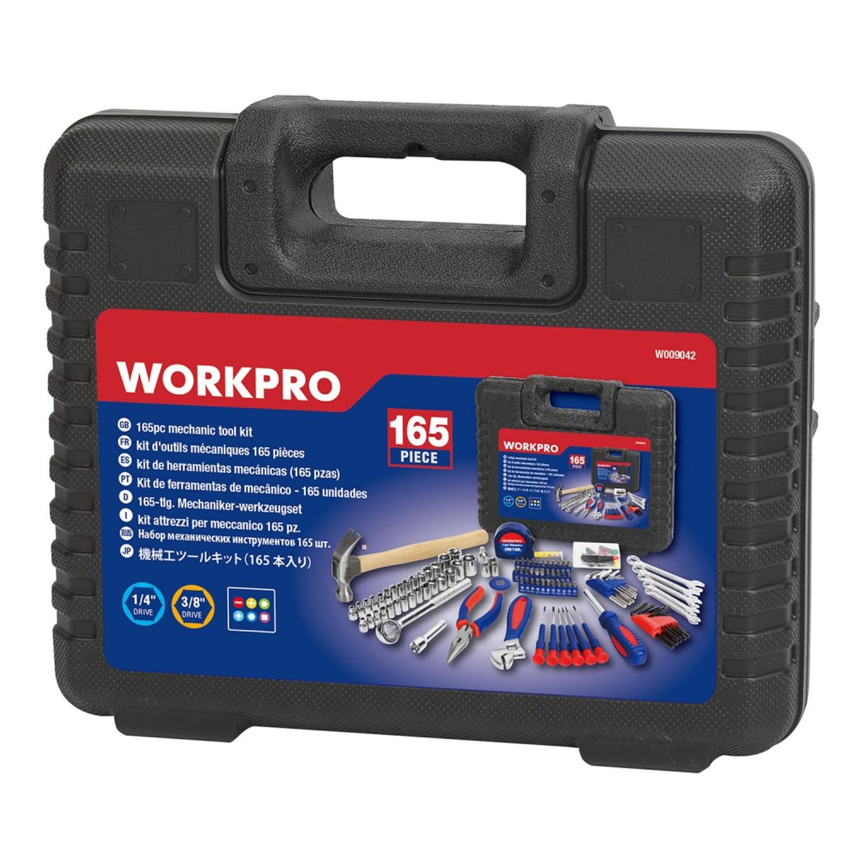 WORKPRO - JUEGO DE HERRAMIENTAS COMBINADAS 165 PIEZAS