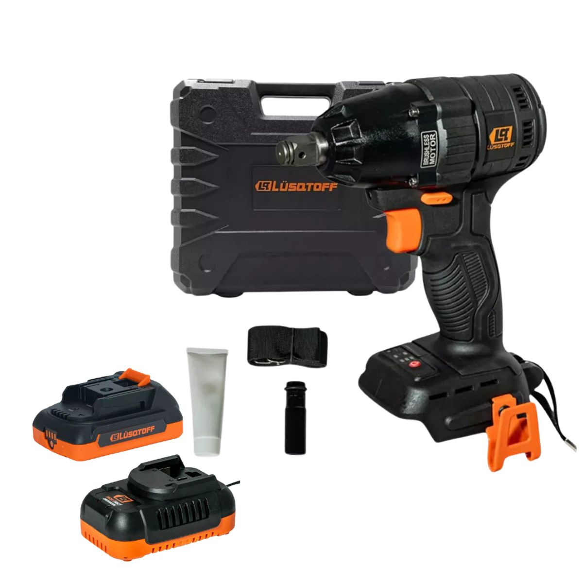 LUSQTOFF - Llave De Impacto Inalámbrica 1/2 Lusqtoff  Car/Bat 2 Ah