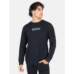MAUI AND SONS - Polera ML Salty Air Negro Hombre - Negro