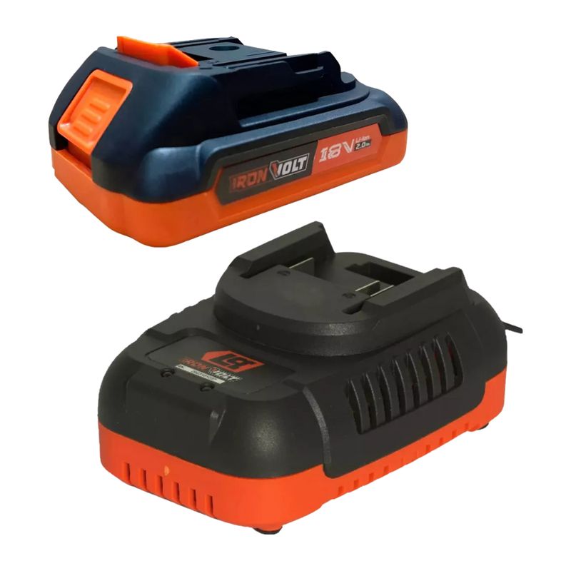 LUSQTOFF - Set Batería Y Cargador Iron Volt 18v 2Ah Litio Lusqtoff