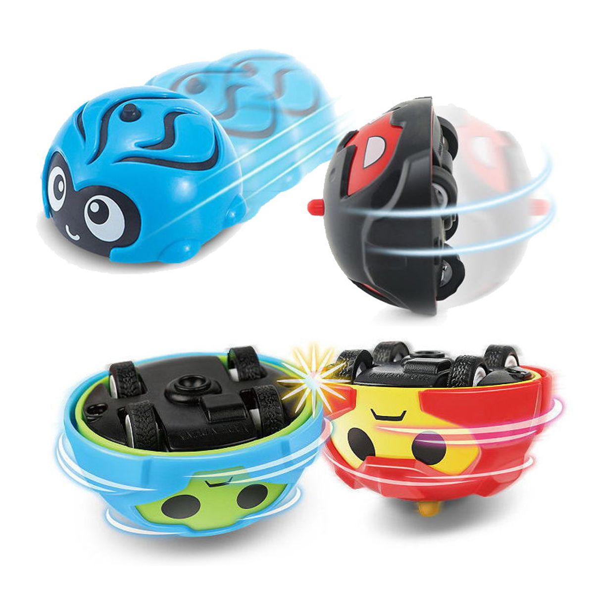 TIOZONEY - 4 PCS escarabajo juguete giroscopio