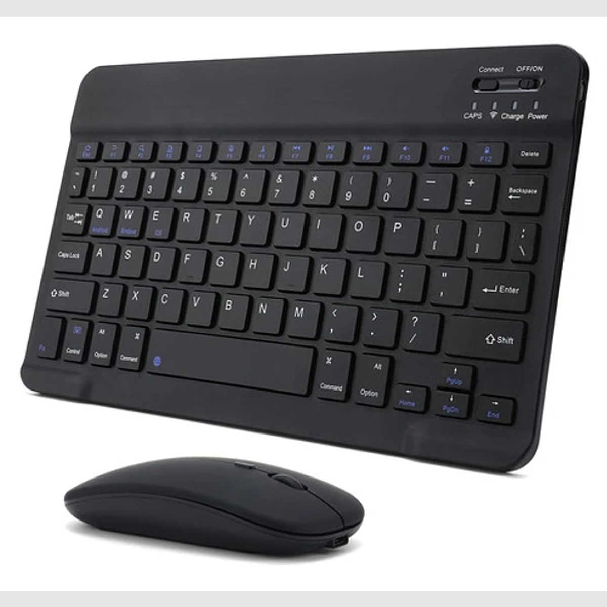 GENERICO - Kit de Teclado y mouse Bluetooth 10 pulgadas negro