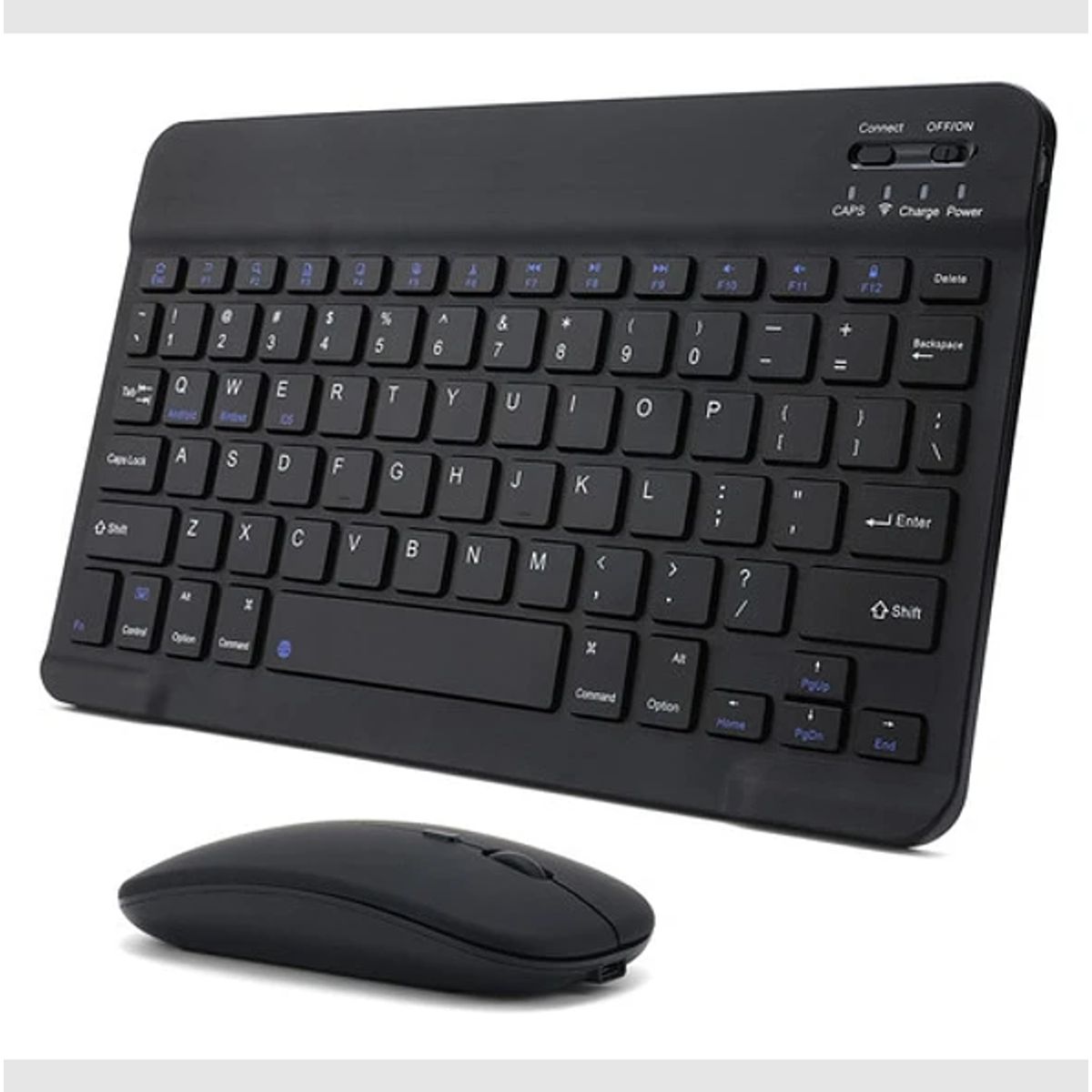 GENERICO - Kit de Teclado y mouse Bluetooth 10 pulgadas negro