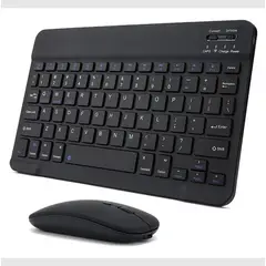 GENERICO - Kit de Teclado y mouse Bluetooth 10 pulgadas negro