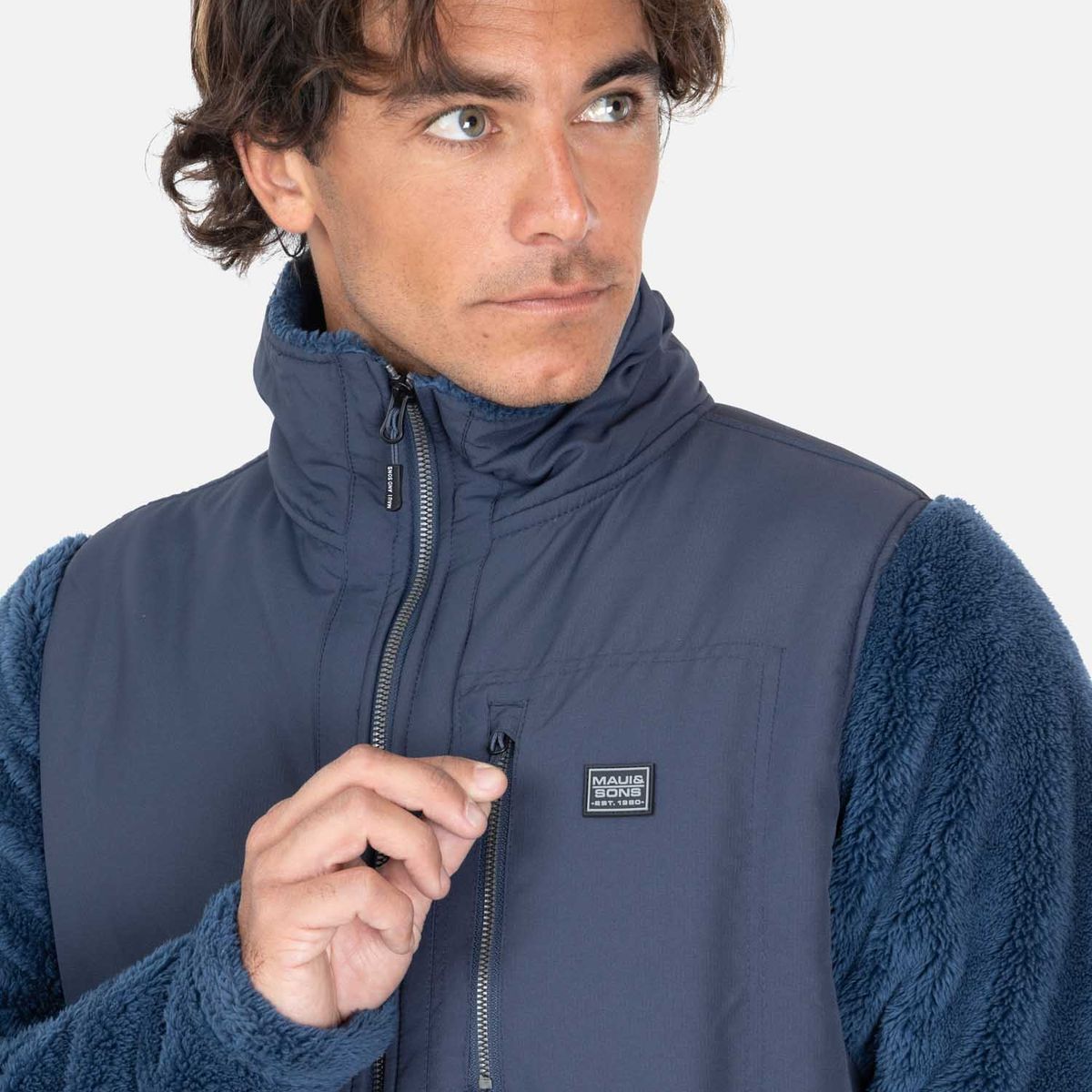 MAUI AND SONS - Poleron Chiporro Seeker Azul Hombre Maui And Sons - Azul