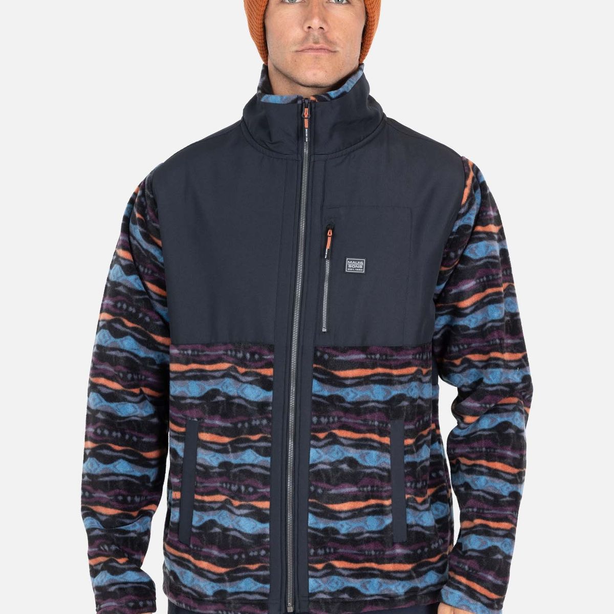 MAUI AND SONS - Poleron Micropolar Shark Multicolor Hombre Maui And Sons - Multicolor