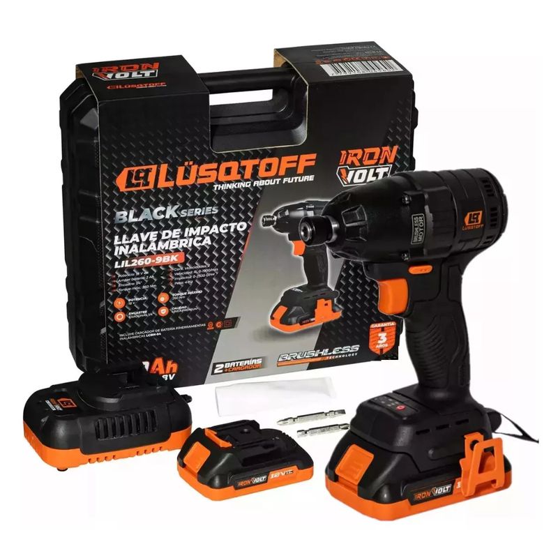 LUSQTOFF - Atornillador De Impacto 1/4" Lusqtoff 18v Brushless + Kit